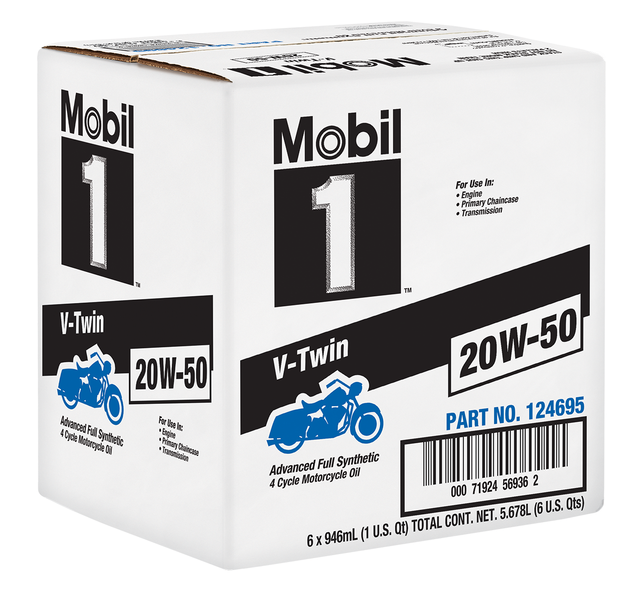Mobil 1 V-Twin Motcycle 20w-50 Product Image